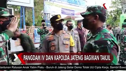 Pangdam IV Diponegoro dan Kapolda Jateng Bagikan Takjil di Simpang 4 Kagok Kota Semarang