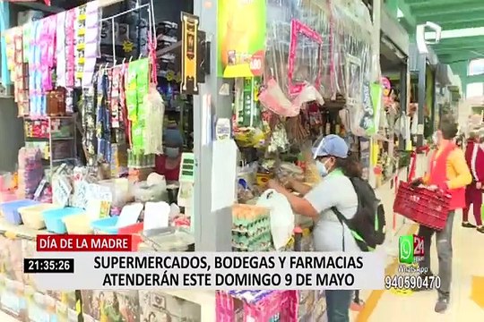 Día de la Madre: Supermercados, mercados y bodegas podrán operar este domingo