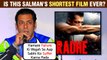 Radhe | Salman Khan SHORTEST Film Ever? Dialogue Promo Out