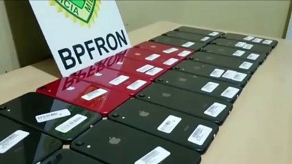 Homem de 50 anos é detido em ônibus intermunicipal com 22 unidades de iPhones XR