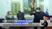 Stab at diplomacy: Steven Seagal presents Venezuela's Maduro with a sword