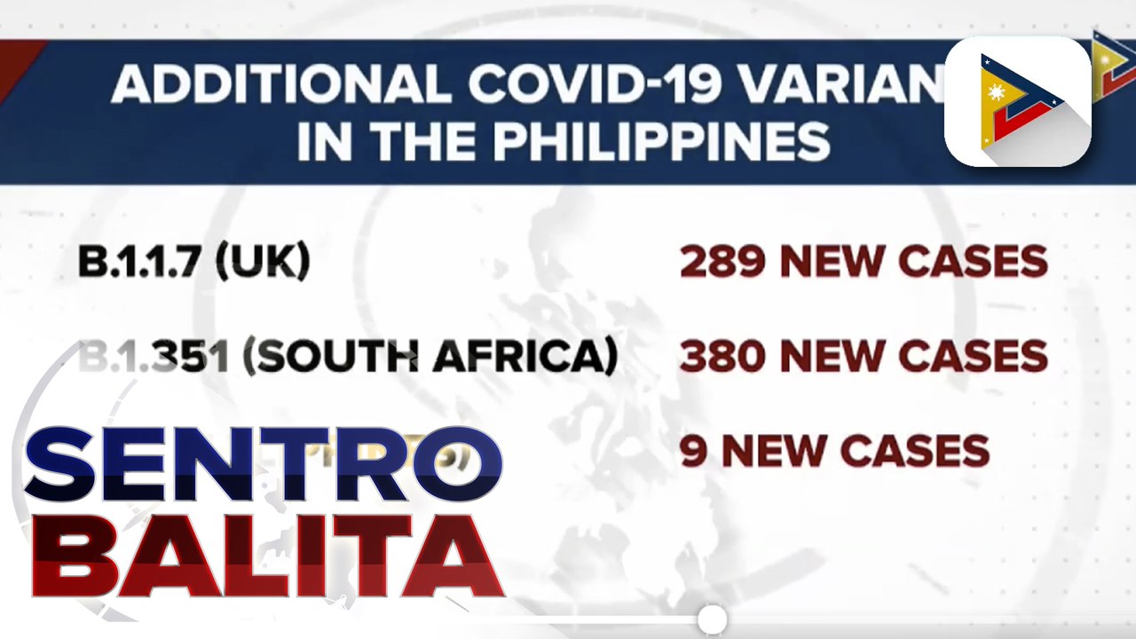 DOH muling tiniyak na ‘di pa nakakapasok sa bansa ang variant na unang na-detect sa India; higit 7-K samples ng COVID-19 patients, na sequence na ng PGC