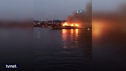 Lüks yat cayır cayır yandı! ​