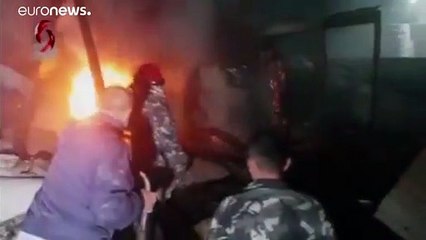 فيديو للدمار الذي خلّفته الغارة الجوية على اللاذقية في سوريا فجر اليوم