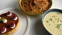 Soupe de maïs au poulet, Spaghettis aux poulpes, Gâteau kodrat kader -  koujinet romdhan 4  Ep 23