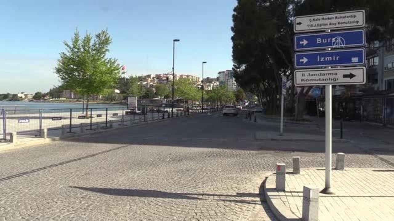 Çanakkale "tam kapanma"nın altıncı gününü sakin geçiriyor