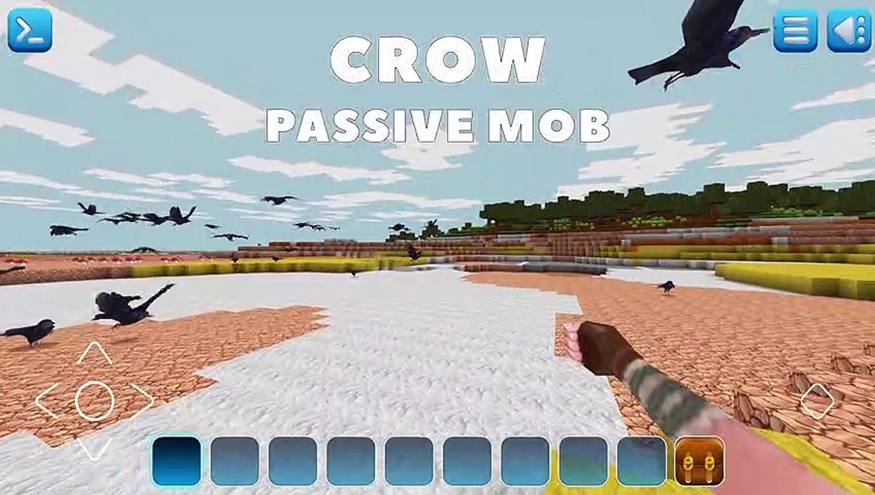 Passive Mobs: Crow  Birds in Minecraft  RealmCraft  Free Minecraft Style Game