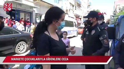 Markete çocuklarıyla gidenlere ceza