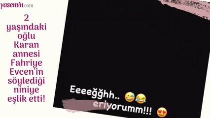 2 yaşındaki Karan annesi Fahriye Evcen'in ninnilerine eşlik etti!