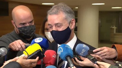 Urkullu: "Le he manifestado mi sorpresa a Revilla puesto que no he hablado con él y no entiendo sus declaraciones"