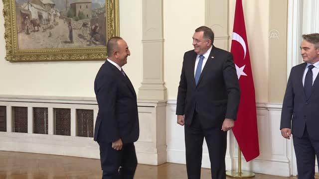 Son dakika: Dışişleri Bakanı Çavuşoğlu, Bosna Hersek Devlet Başkanlığı Konseyi üyeleri tarafından kabul edildi