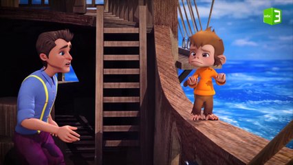 ميمون على حافة السفينة