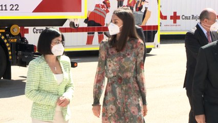 La Reina Letizia recupera uno de sus mejores looks, su delicado vestido midi de flores