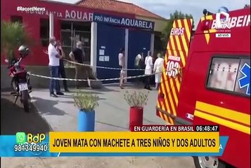 Masacre en Brasil: joven mata a tres niños y dos adultos con un machete en guardería