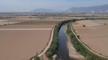 Son dakika haber | Büyük Menderes Nehri'nin Aydın kısmındaki bazı bölümlerinde sular çekildi