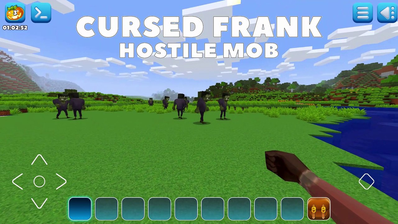 How to fight with hostile mobs❓ CURSED FRANK in RealmCraft Free #Minecraft Style Game