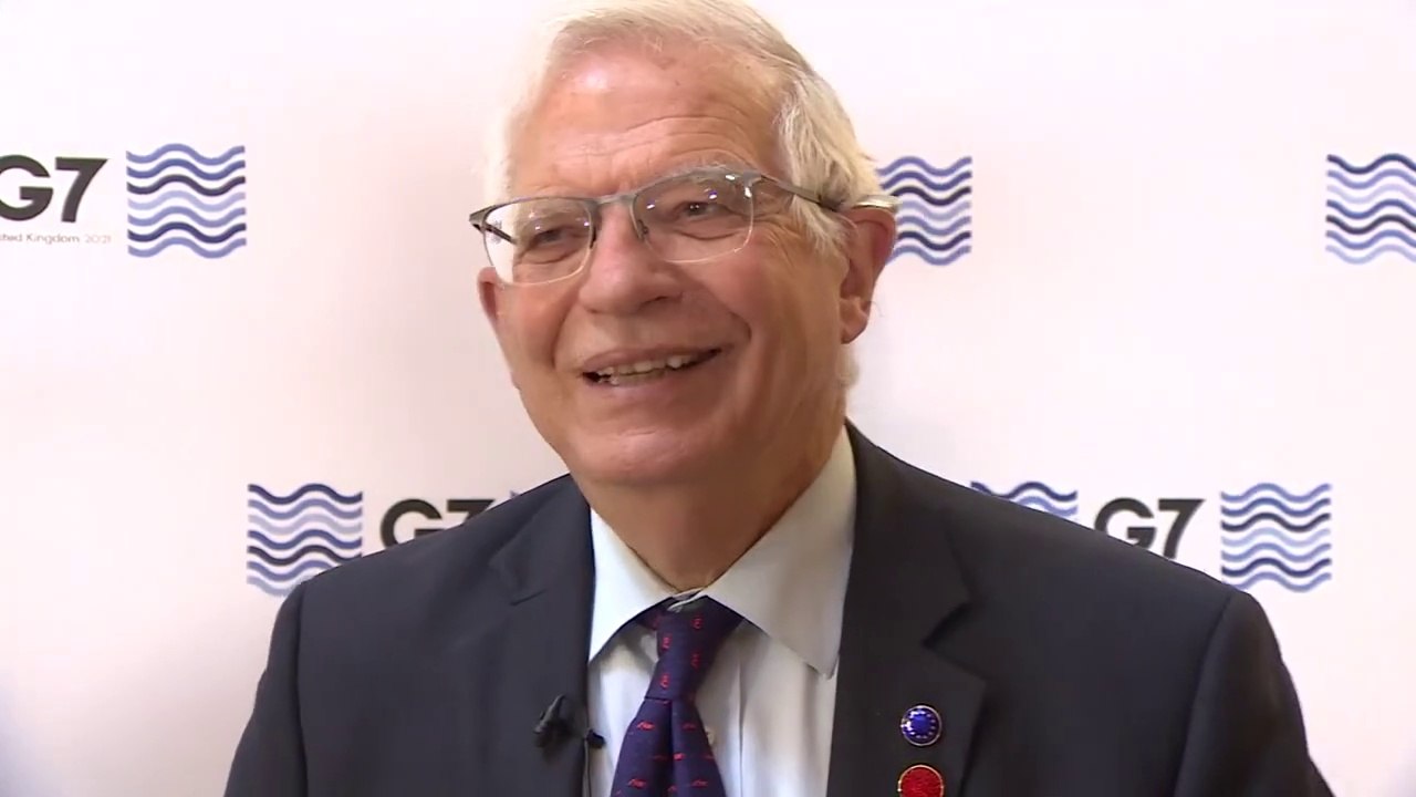 Josep Borrell EU debates at the G7 Meeting in London