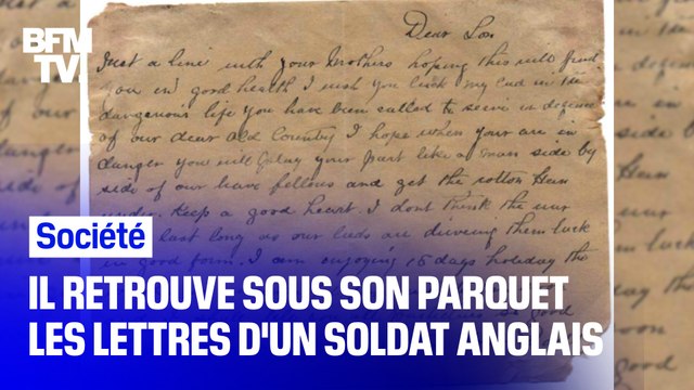 Sous son parquet, il retrouve les lettres cachées d'un soldat anglais mort au front