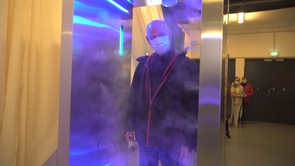 Un tout nouveau"tunnel de désinfection" au vaccinodrome de Saint-Quentin