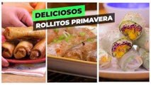 ¡Deliciosos Rollitos Primavera con tortillas de harina! | Cocina Delirante