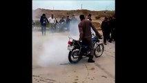 Petit burn à moto... raté