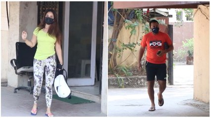 Kim Sharma & Leander Paes Snapped At Pilates In Santacruz