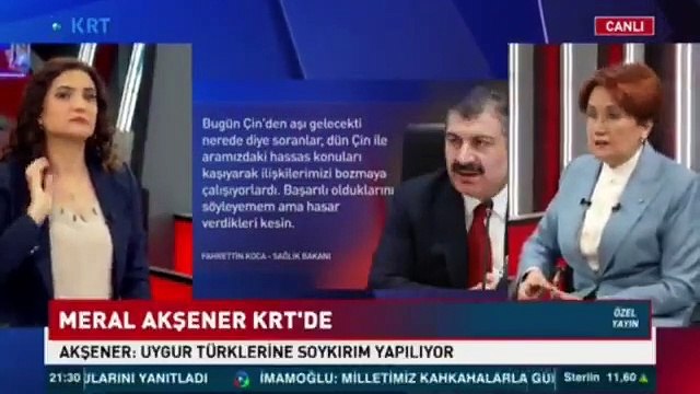 Meral Akşener'den Fahrettin Koca'ya: Yazıklar olsun! Uygurlar tecavüze uğruyor tecavüze...