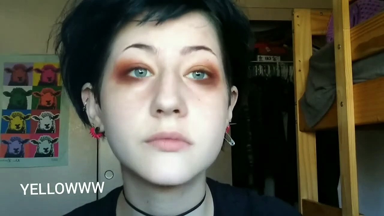 Neutral/Orange Goth Makeup (Emo/Scene Grwm)