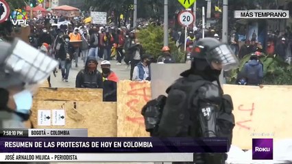 Resumen de las protestas de hoy en Colombia