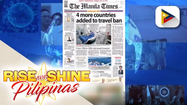 HEADLINES: Travel ban para sa mga byahero mula Pakistan, Bangladesh, Nepal at Sri Lanka, ipatutupad simula May 7 hanggang May 14