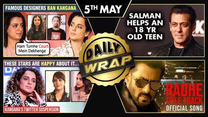 Kangana Banned By Designers, Rangoli's Angry Reaction, Salman Helps A Teen Financially | Top 10 News