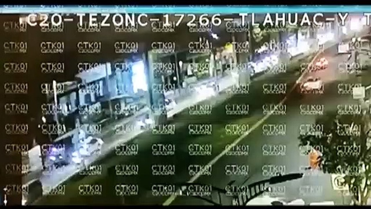 Train Overpass Collapses on Busy Street