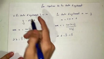 Comment trouver l'équation de la droite d'ajustement ? Statistiques S1
