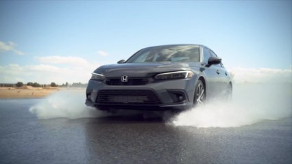 2022 Honda Civic Touring in Meteorite Gray Driving Video