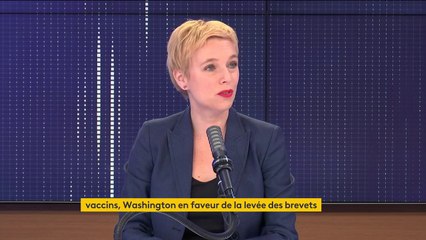 Les États-Unis favorables à la levée des brevets sur les vaccins contre le Covid-19 : "C'est une excellente nouvelle, c'est historique", estime Clémentine Autain, députée La France insoumise