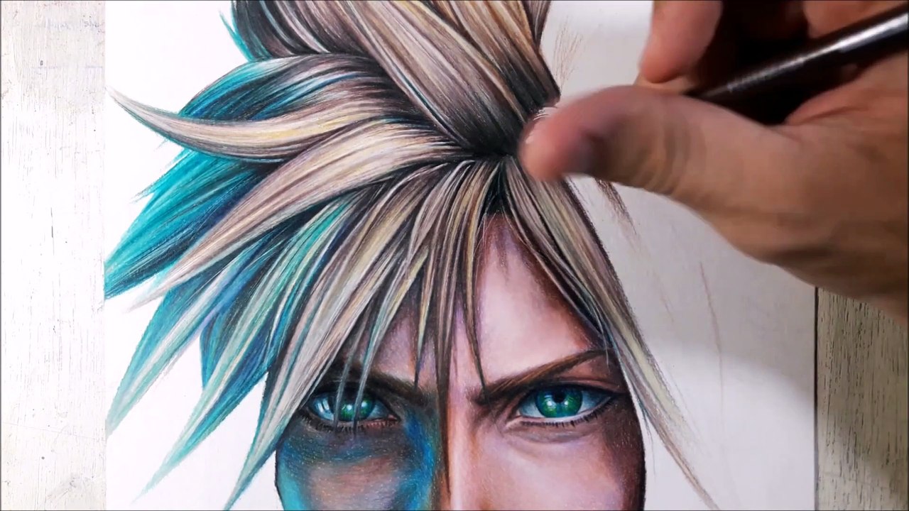 Drawing Cloud Strife (Final Fantasy 7 Remake) - Woa Art