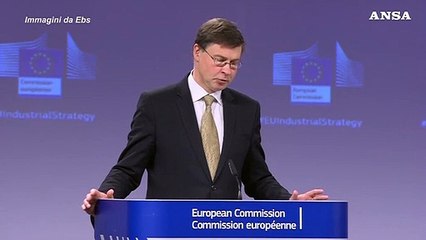 Ue-Cina, Dombrovskis: "La ratifica dell'accordo dipende dall'evoluzione politica"