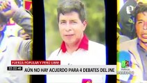 Fuerza Popular y Perú Libre definirán programación de los 4 debates propuestos por el JNE