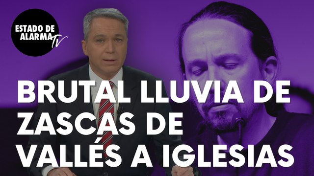 Brutal lluvia de zascas de Vicente Vallés a Pablo Iglesias tras anunciar su marcha de la política