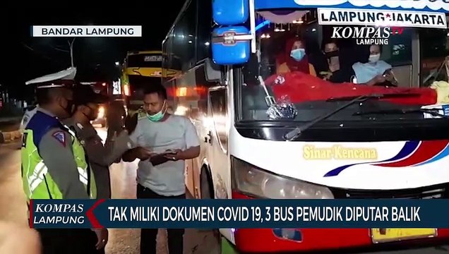 Tak Miliki Surat Bebas Covid-19, 3 Bus Pemudik Diminta Putar Balik