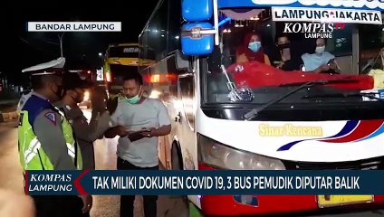 Tak Miliki Surat Bebas Covid-19, 3 Bus Pemudik Diminta Putar Balik