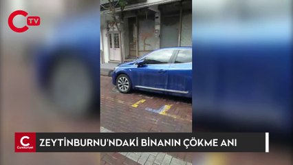 ZEYTİNBURNU'NDAKİ BİNANIN ÇÖKME ANI