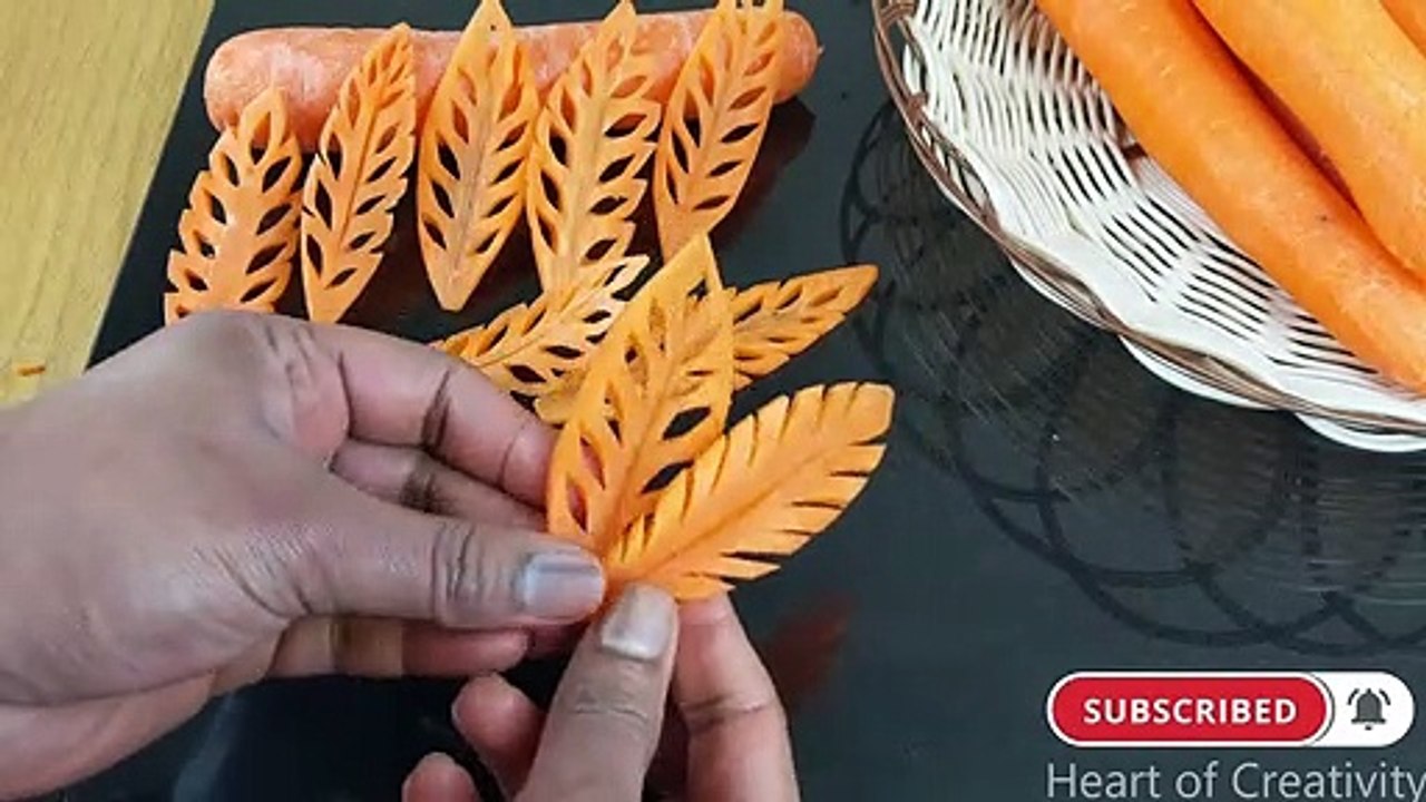 Carrot Carving || Vegetable Garnish