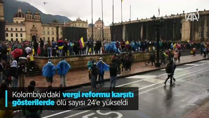Kolombiya'daki vergi reformu karşıtı gösterilerde ölü sayısı artıyor