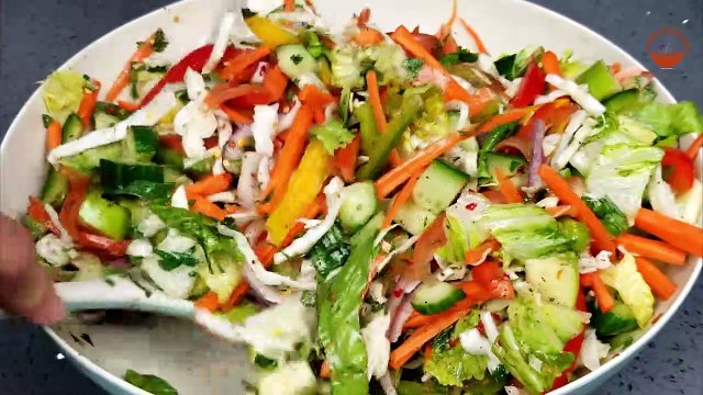Green Salad | Super Healthy And Delicious Salad Recipe In Urdu Hindi | Flavour Of Desi Food - Ep 28