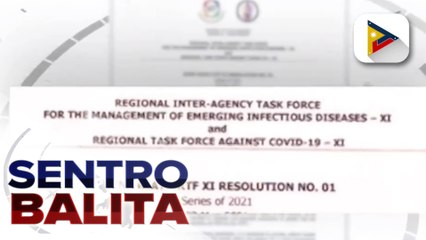 Mga papasok sa Davao Region para sa non-essential travel, required magpakita ng 72-hours negative RT-PCR test result
