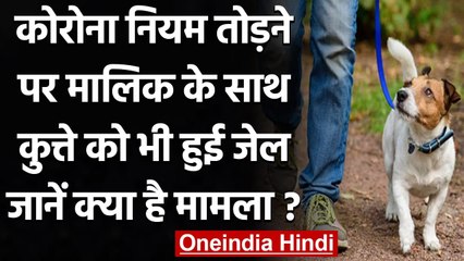 Coronavirus India: Corona Protocol तोड़ने पर मालिक के साथ कुत्ता भी Arrest | वनइंडिया हिंदी