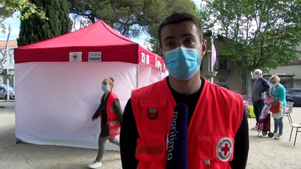 La brigade antiCovid de la Croix Rouge se déplace sur le marché de Port Saint Louis