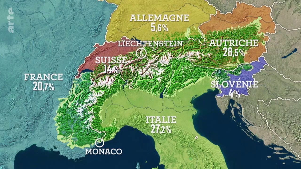 Le dessous des cartes. Les Alpes