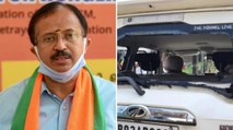 Bengal: Union minister's car attacked, driver gets injured